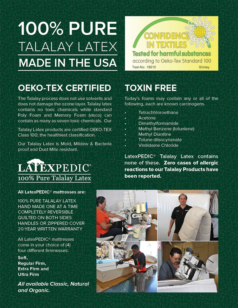 factory direct latex phoenix az natural  mattress toxin free eco friendly